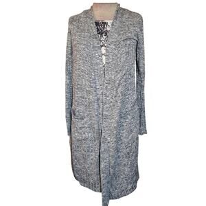 Grey Duster Cardigan Sweater Size Small